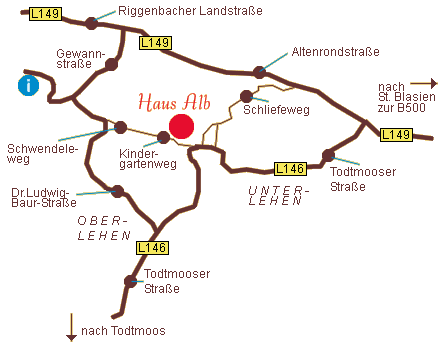 detaillierte Strassenkarte